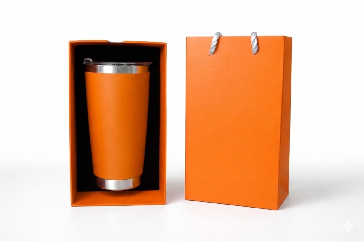 Ly giữ nhiệt in logo theo yêu cầu (màu cam)