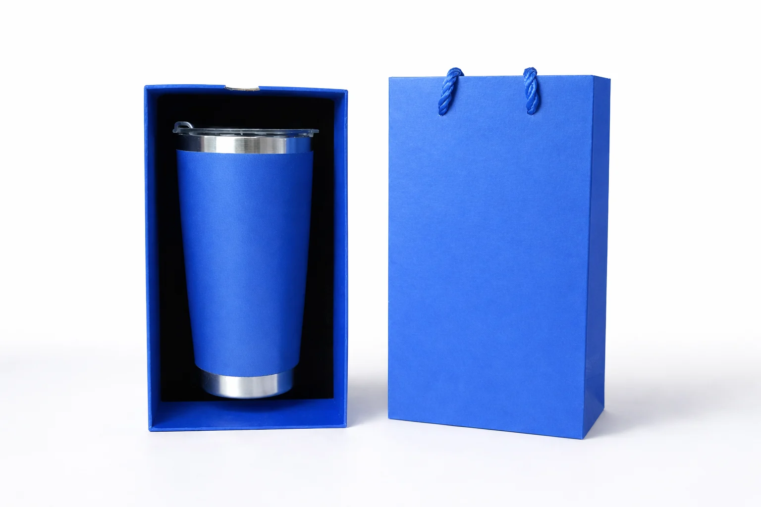 Ly giữ nhiệt in logo theo yêu cầu (màu xanh dương)