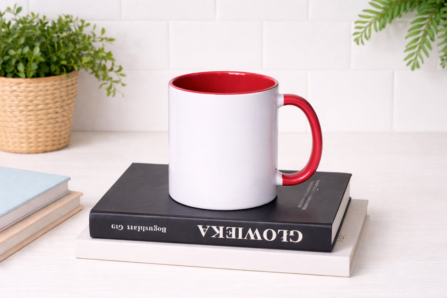 Ly sứ song màu in logo theo yêu cầu