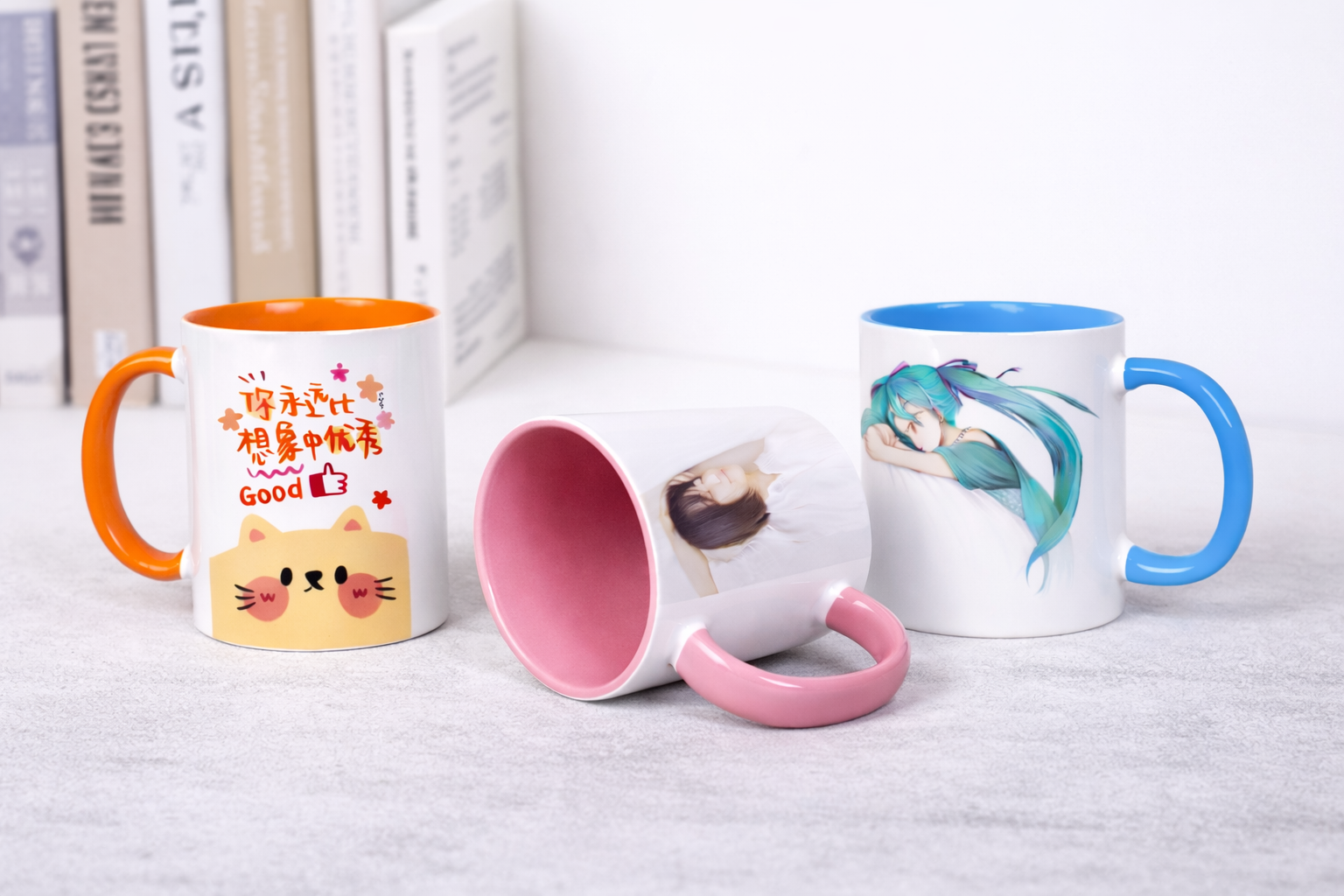 Ly sứ song màu thiết kế riêng